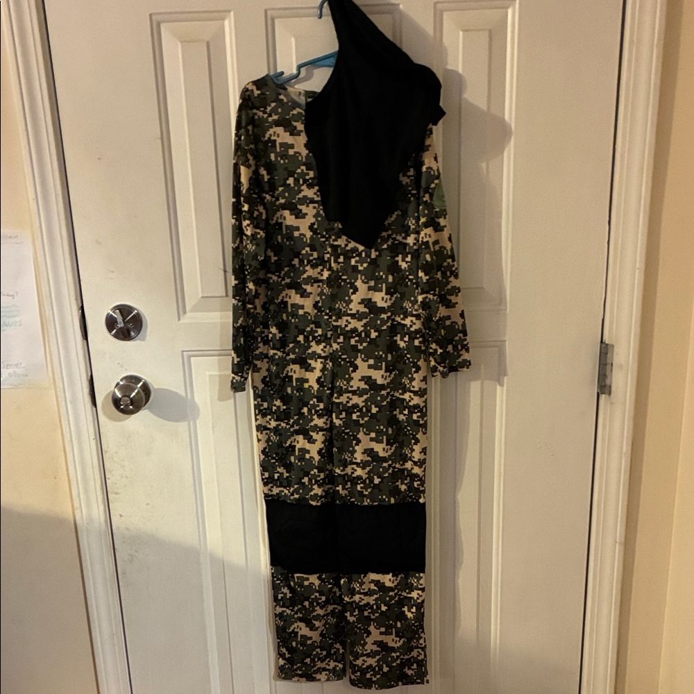 Camouflage Military Costume with Hood